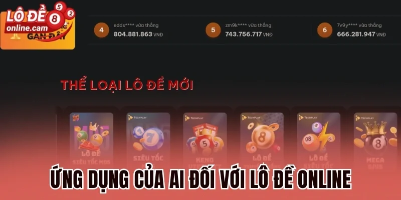 Ứng dụng của AI đối với lô đề online