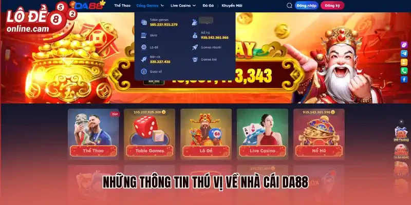 Da88 - Thương Hiệu Nhà Cái Lô Đề Nổi Bật Nhất 2026 1 Những thông tin thú vị về nhà cái Da88